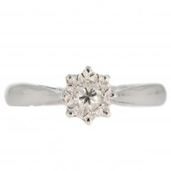 Vintage 1960s Diamond Solitaire Ring