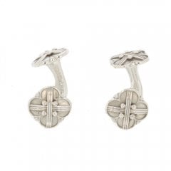 Vintage 1960s Silver Tudor Rose Cufflinks