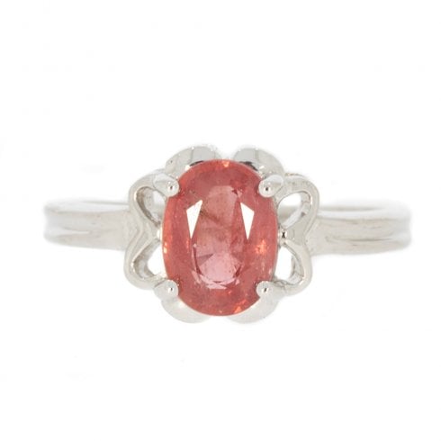 Vintage 9 carat Gold Rubellite Solitaire Ring