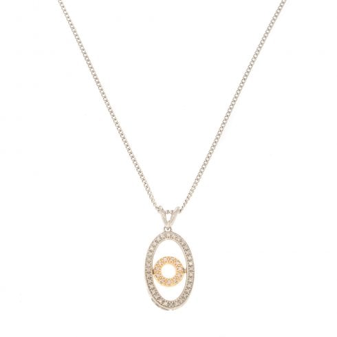 Vintage 9ct Gold Diamond Pendant