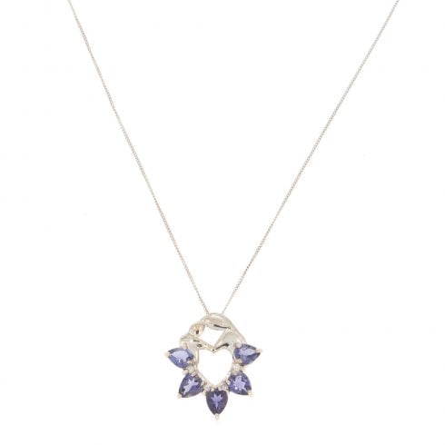 Vintage 9ct Gold Tanzanite & Diamond Pendant