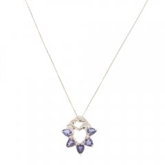 Vintage 9ct Gold Tanzanite & Diamond Pendant