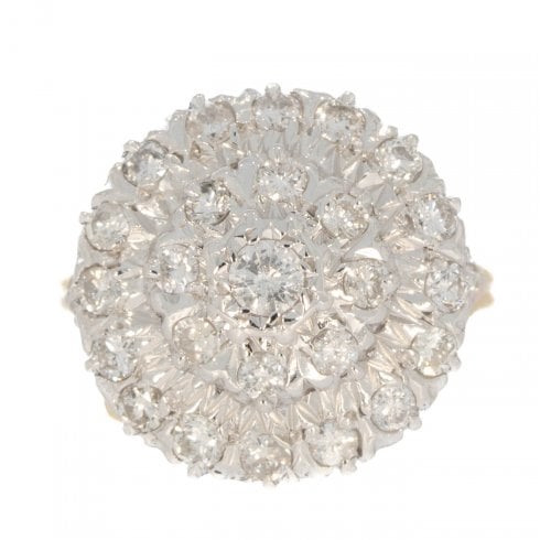 Vintage c1950's Diamond Cluster Ring