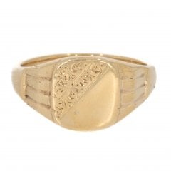 Vintage c1950's Gold Engraved Signet Ring