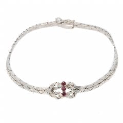 Vintage c1960's Ruby Love Knot Bracelet