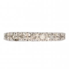 Vintage c1960's White Gold Diamond Half Eternity Ring