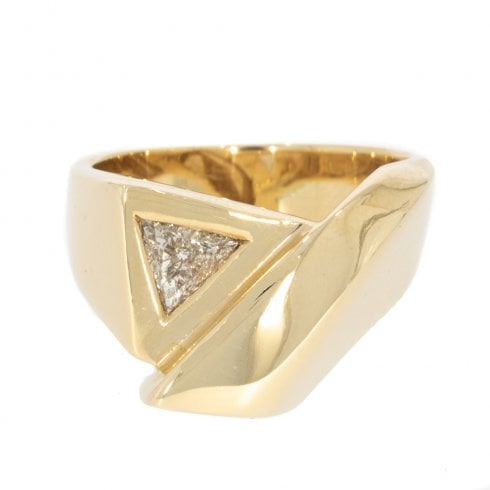 Vintage Chunky Geometric Diamond Set Ring