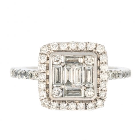 Vintage Diamond Cluster Ring