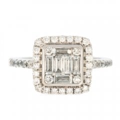 Vintage Diamond Cluster Ring
