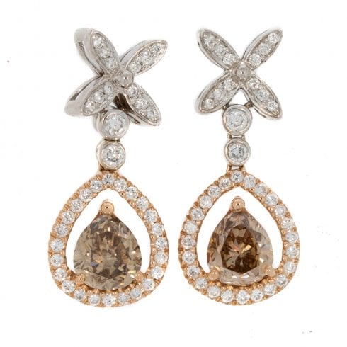 Vintage Diamond Drop Earrings