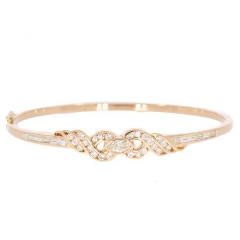 Vintage Diamond Hinge Bangle