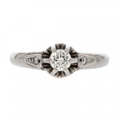 Vintage Diamond Solitaire Ring