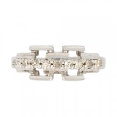 Vintage Fancy White Gold Diamond Ring