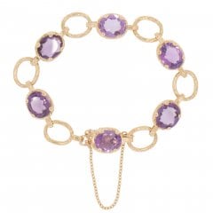 Vintage Gold Amethyst Bracelet