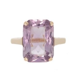 Vintage Gold Amethyst Dress Ring