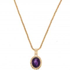 Vintage Gold Amethyst Pendant