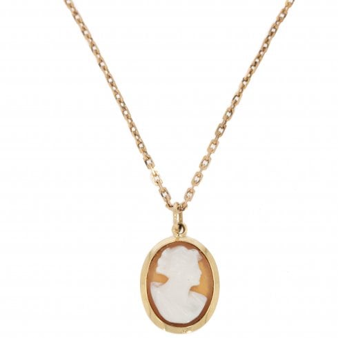 Vintage Gold Cameo Pendant