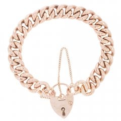 Vintage Gold Curb Padlock Bracelet