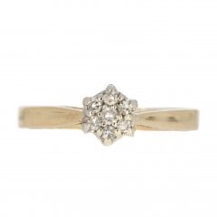 Vintage Gold Diamond Cluster Ring