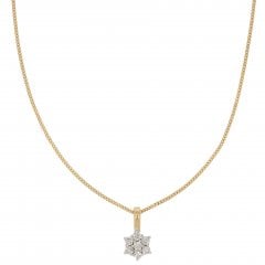 Vintage Gold Diamond Daisy Pendant