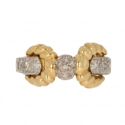 Vintage Gold Diamond Dress Ring