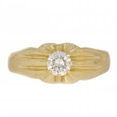 Vintage Gold Diamond Gents Ring