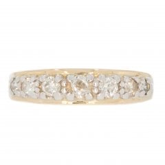 Vintage Gold Diamond Half Eternity Ring