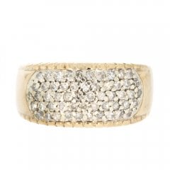 Vintage Gold Diamond Half Hoop Ring