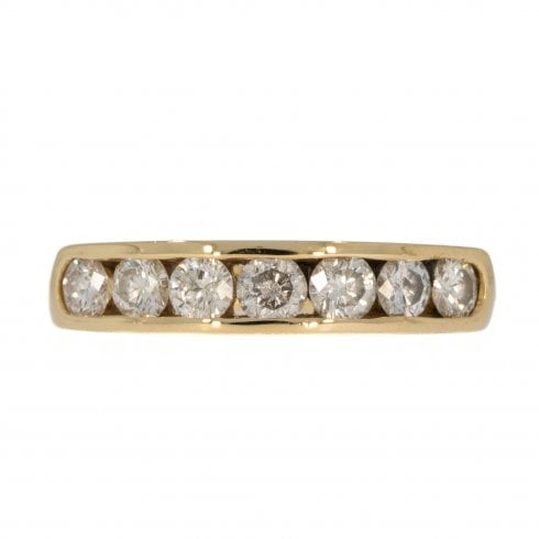 Vintage Gold Diamond Half Hoop Ring