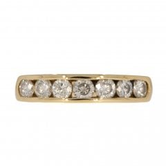 Vintage Gold Diamond Half Hoop Ring