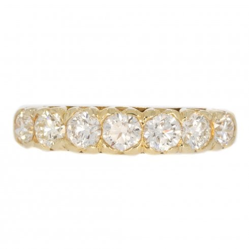 Vintage Gold Diamond Seven Stone Ring