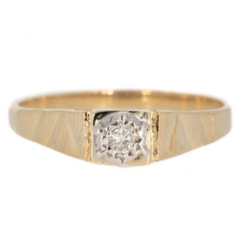 Vintage Gold Diamond Solitaire