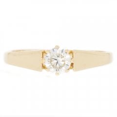 Vintage Gold Diamond Solitaire Ring