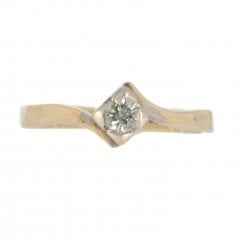 Vintage Gold Diamond Solitaire Ring
