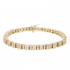 Vintage Gold Diamond Tennis Bracelet
