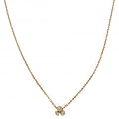 Vintage Gold Diamond Three Stone Pendant