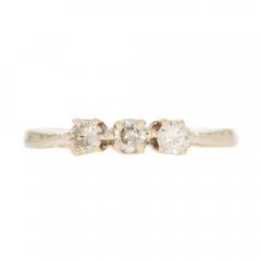Vintage Gold Diamond Three Stone Rin