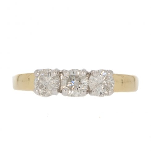 Vintage Gold Diamond Trilogy Ring