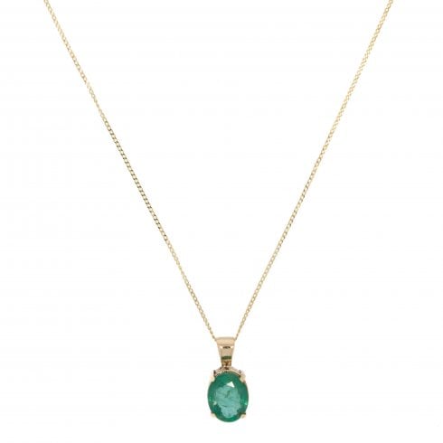 Vintage Gold Emerald Pendant