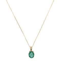 Vintage Gold Emerald Pendant