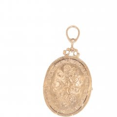 Vintage Gold Engraved Oval Locket