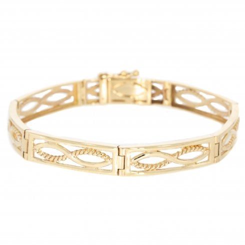 Vintage Gold Fancy Link Bracelet