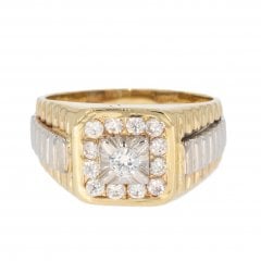 Vintage Gold Gents Spinel Cluster Ring