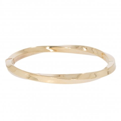 Vintage Gold Hinged Twist Bangle