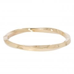 Vintage Gold Hinged Twist Bangle