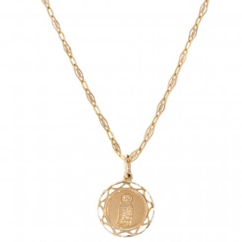 Vintage Gold Minerva/Athena Pendant