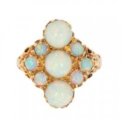 Vintage Gold Opal Cluster Ring