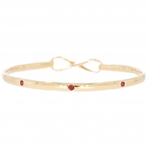 Vintage Gold Ruby Set Infinity Bangle - Bracelets from Cavendish ...
