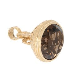 Vintage Gold Smoky Quartz Fob