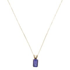 Vintage Gold Tanzanite Pendant